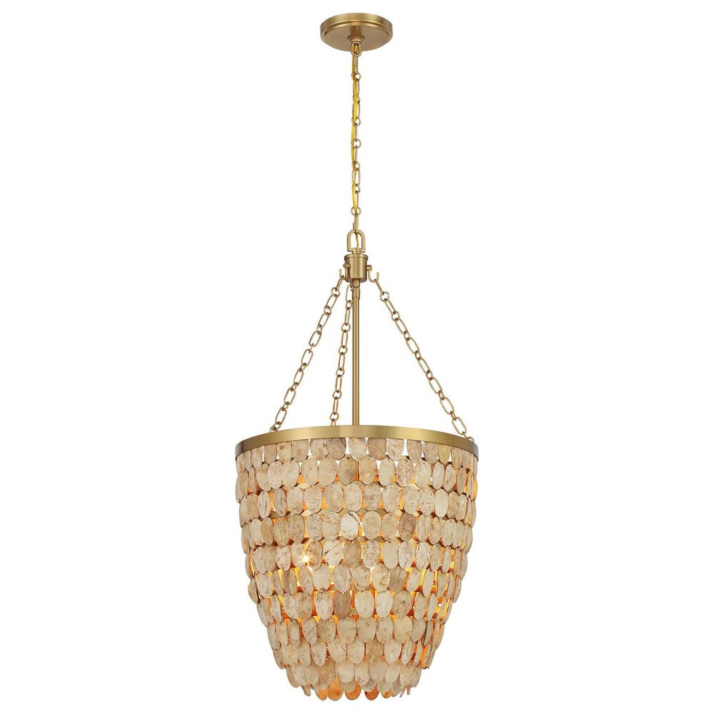 Savoy House Catalan 4-Light Pendant in Warm Brass, , large