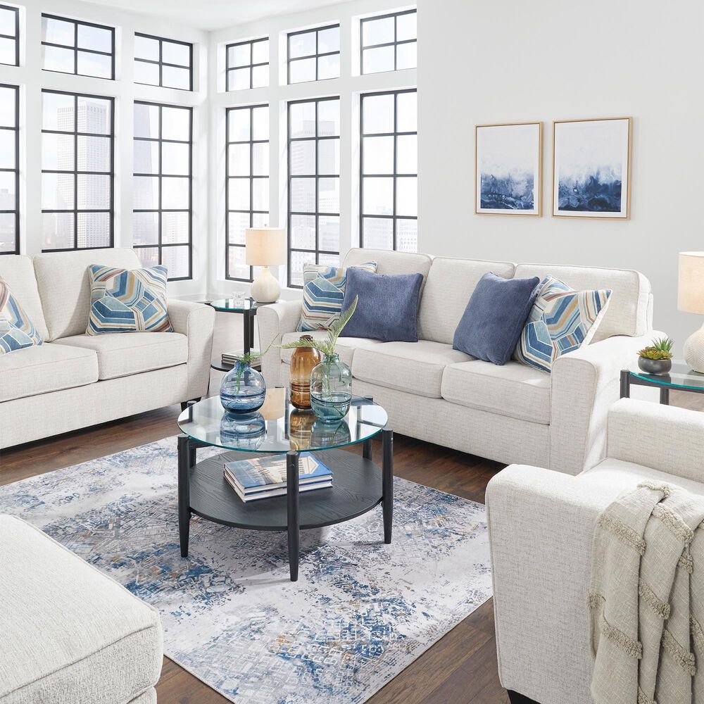 Ashley Cashton Stationary Sofa and Loveseat Set in Snow, , large