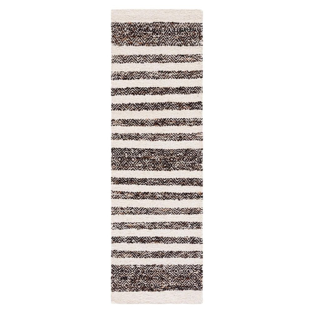 Safavieh Natura NAT329Z 2"3" x 8" Black and Ivory Runner, , large