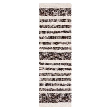 Safavieh Natura NAT329Z 2"3" x 8" Black and Ivory Runner, , large
