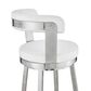 Blue River Bryant 30" Swivel Barstool with White Cushion in Stainless Steel, , large