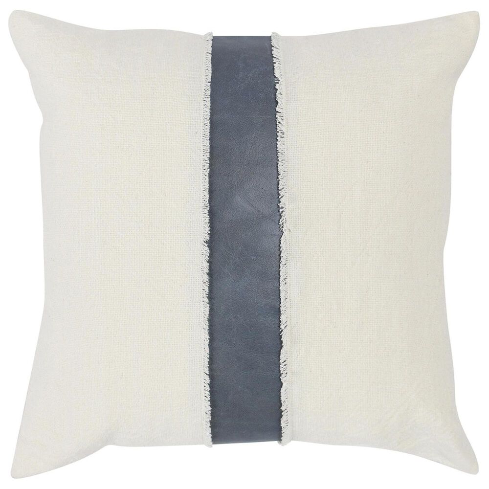 Classic Home Steam 26" Square Throw Pillow in Sea Fog Blue and Ivory, , large