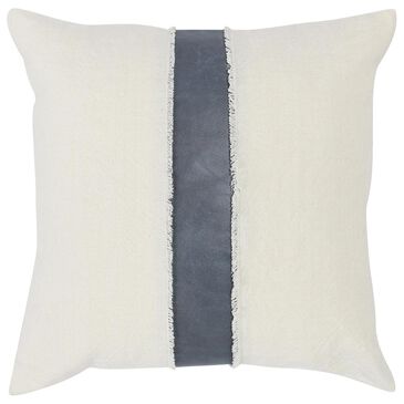 Classic Home Steam 26" Square Throw Pillow in Sea Fog Blue and Ivory, , large