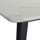 Mayberry Hill Marlene Dining Table with Faux Marble Top in White and Black - Table Only, , large