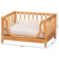 Baxton Studio Kierra Rattan Pet Bed with Removable Cushion in Honey, , large