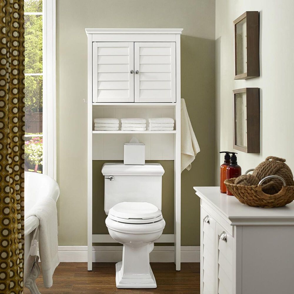 Crosley Furniture Lydia Space Saver Cabinet in White, , large