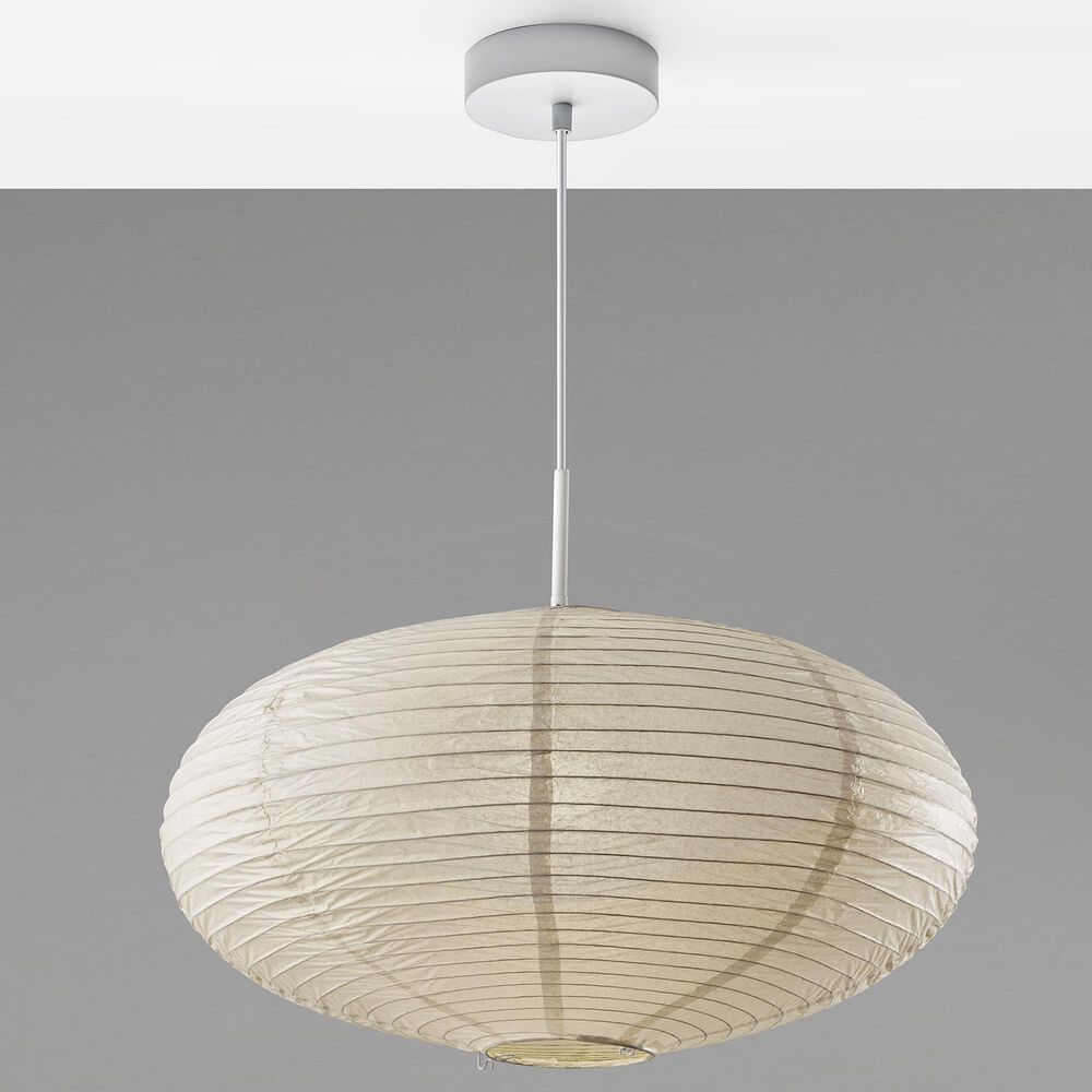 Adesso Alana 1-Light Large Pendant in White, , large