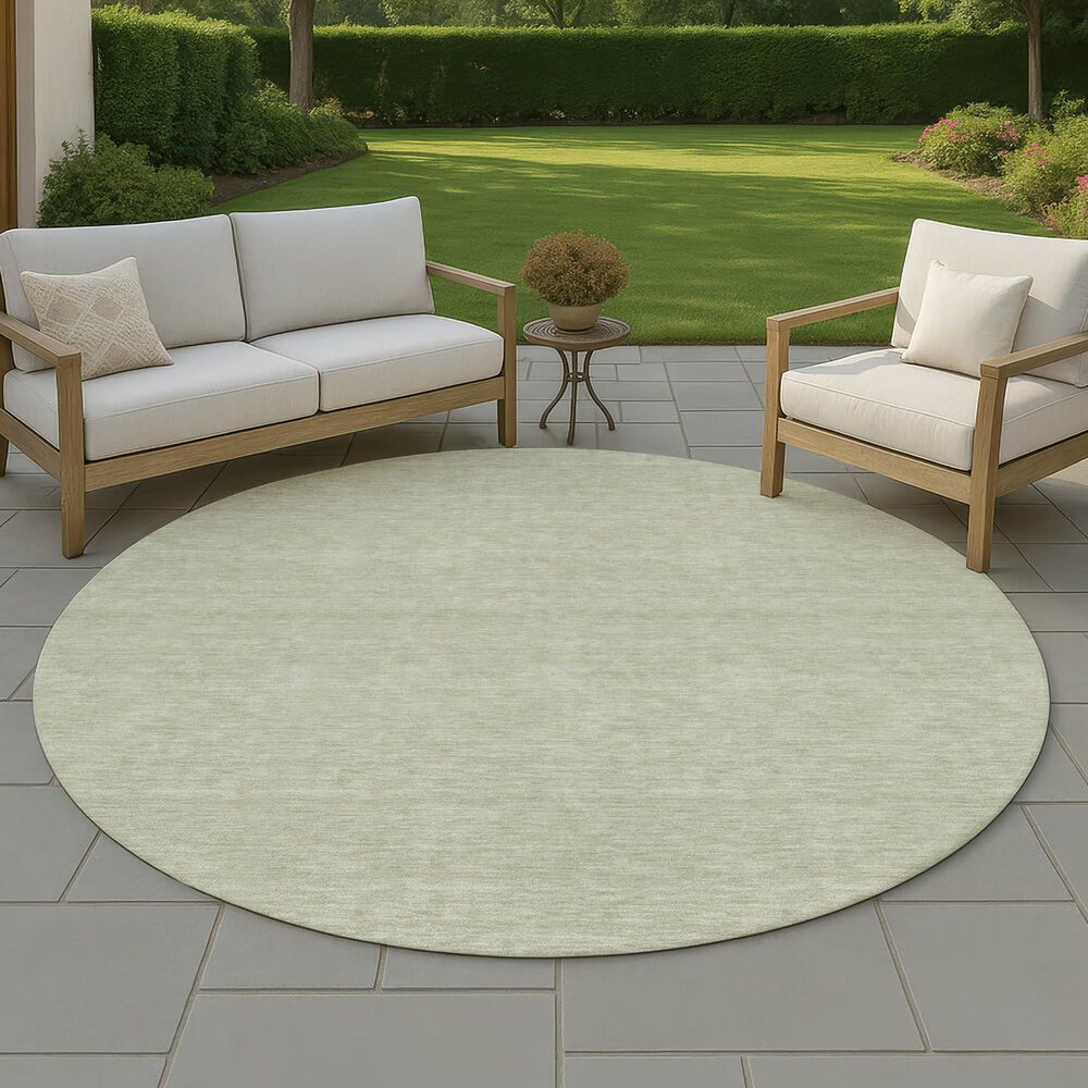 Dalyn Rug Company Soft Essentials Solid Celery 8' Round Area Rug, , large