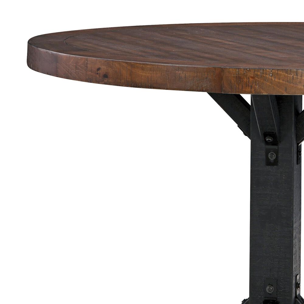 Ashley Valebeck Counter Height Dining Table in Rustic Black and Brown - Table Only, , large