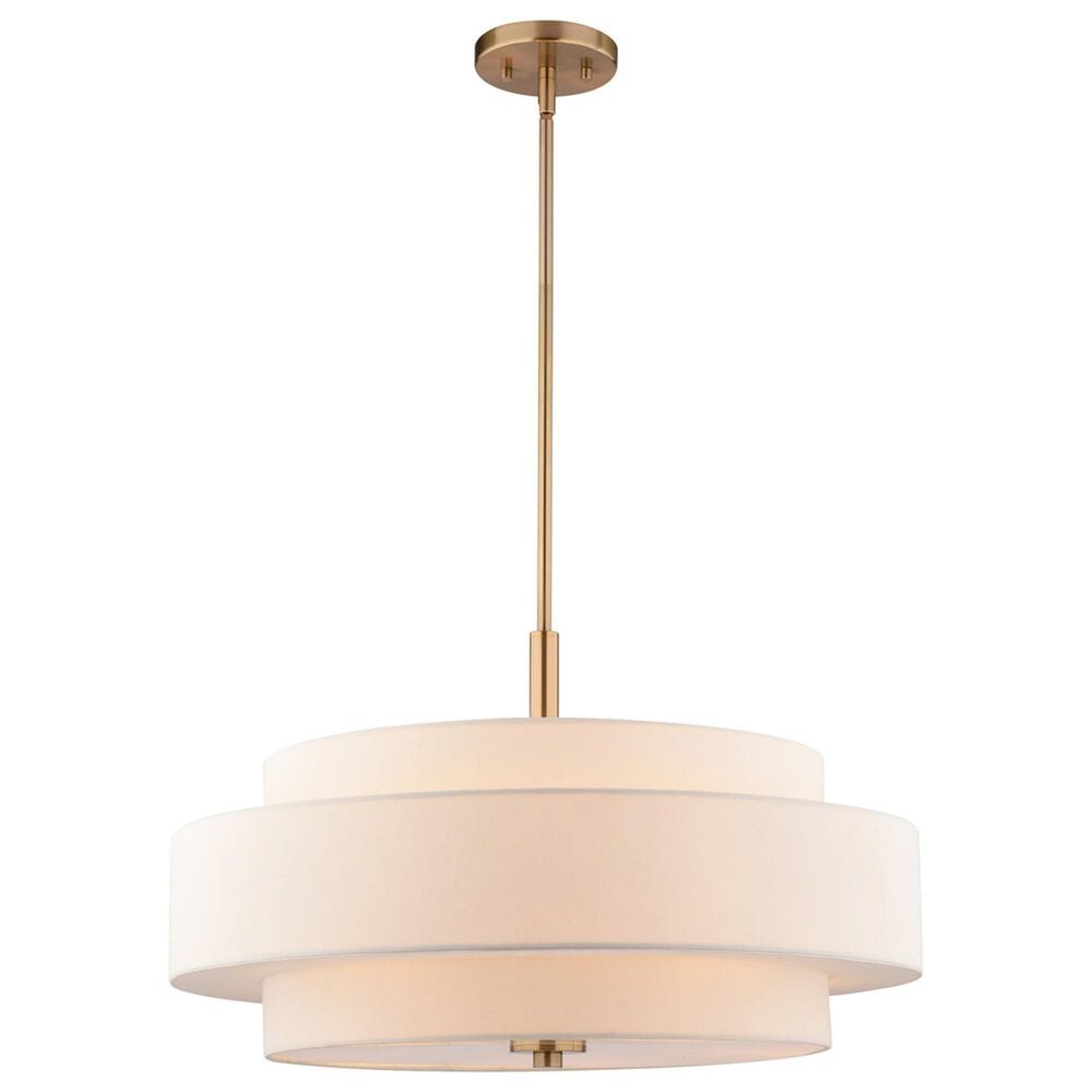 Vaxcel Lighting Brentwood 5-Light Drum Pendant in Sunset Gold, , large