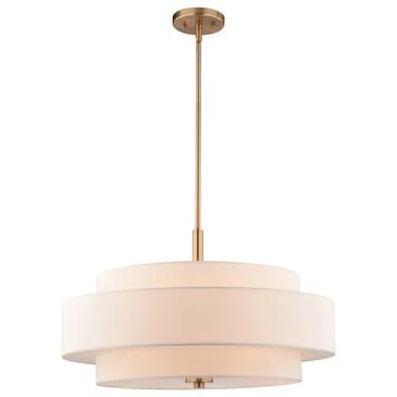 Vaxcel Lighting Brentwood 5-Light Drum Pendant in Sunset Gold, , large