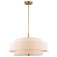 Vaxcel Lighting Brentwood 5-Light Drum Pendant in Sunset Gold, , large