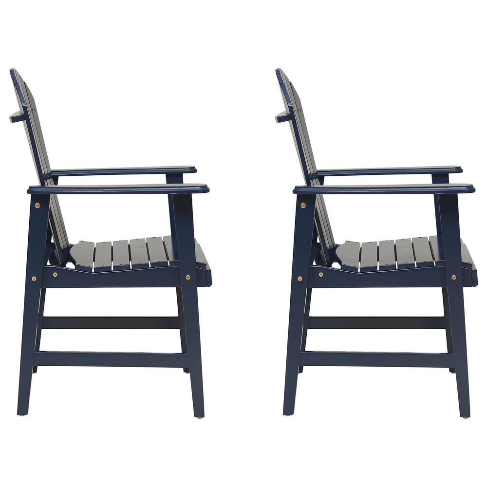 Hearth and Haven Outdoor Adirondack Dining Chair in Blue Navy (Set of 2), , large