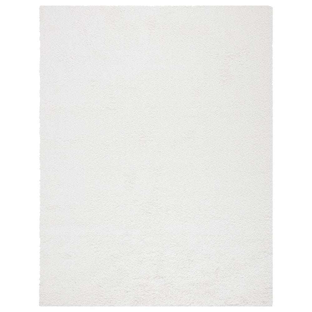 Safavieh August Shag AUG200A 9" x 12" White Area Rug, , large