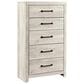 Ashley Cambeck 5 Drawer Chest in Whitewash, , large