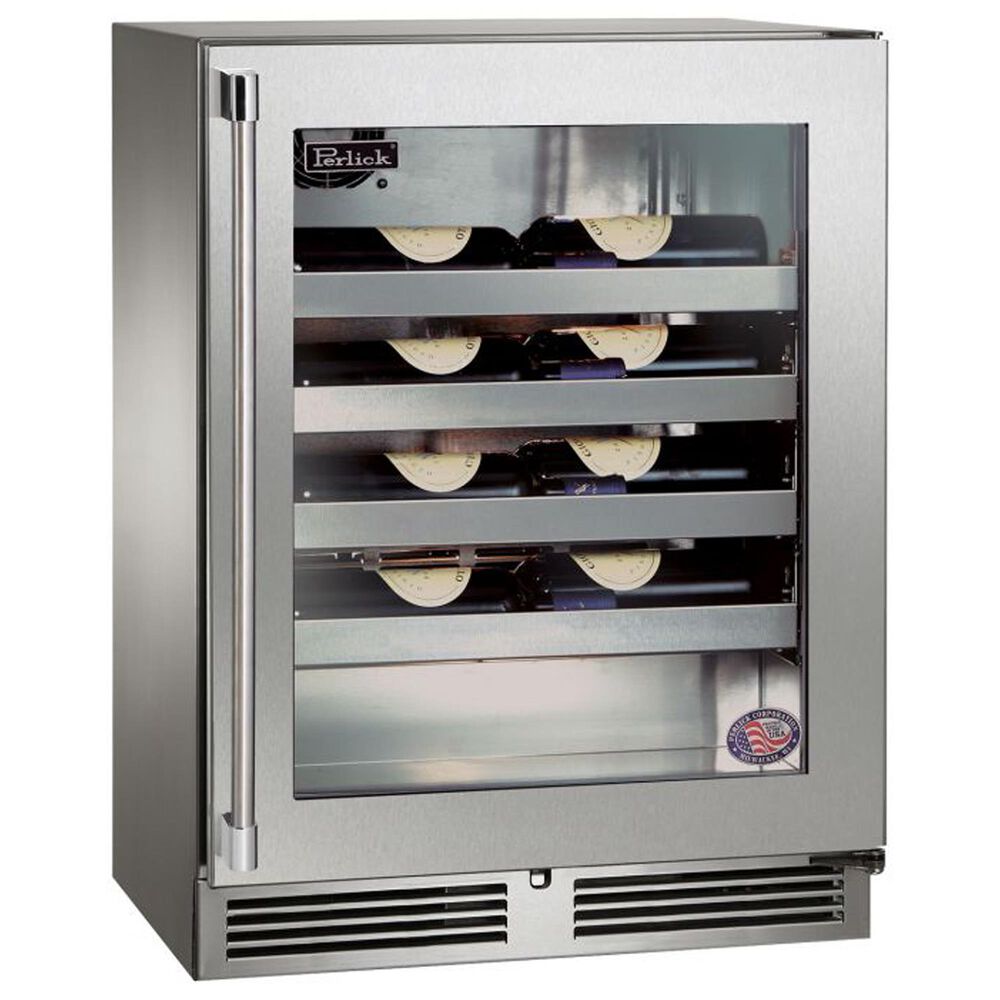 Perlick Signature Series 24" Marine Wine Reserve with Right Hinge Glass Door in Stainless Steel and Panel Ready, , large