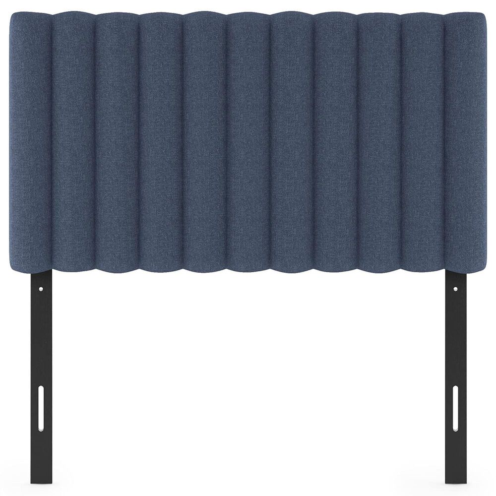 HOMLUX Roanne Twin Upholstered Tufted Headboard in Denim, , large