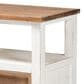 Baxton Studio Glynn 1-Drawer End Table in White and Oak Brown, , large