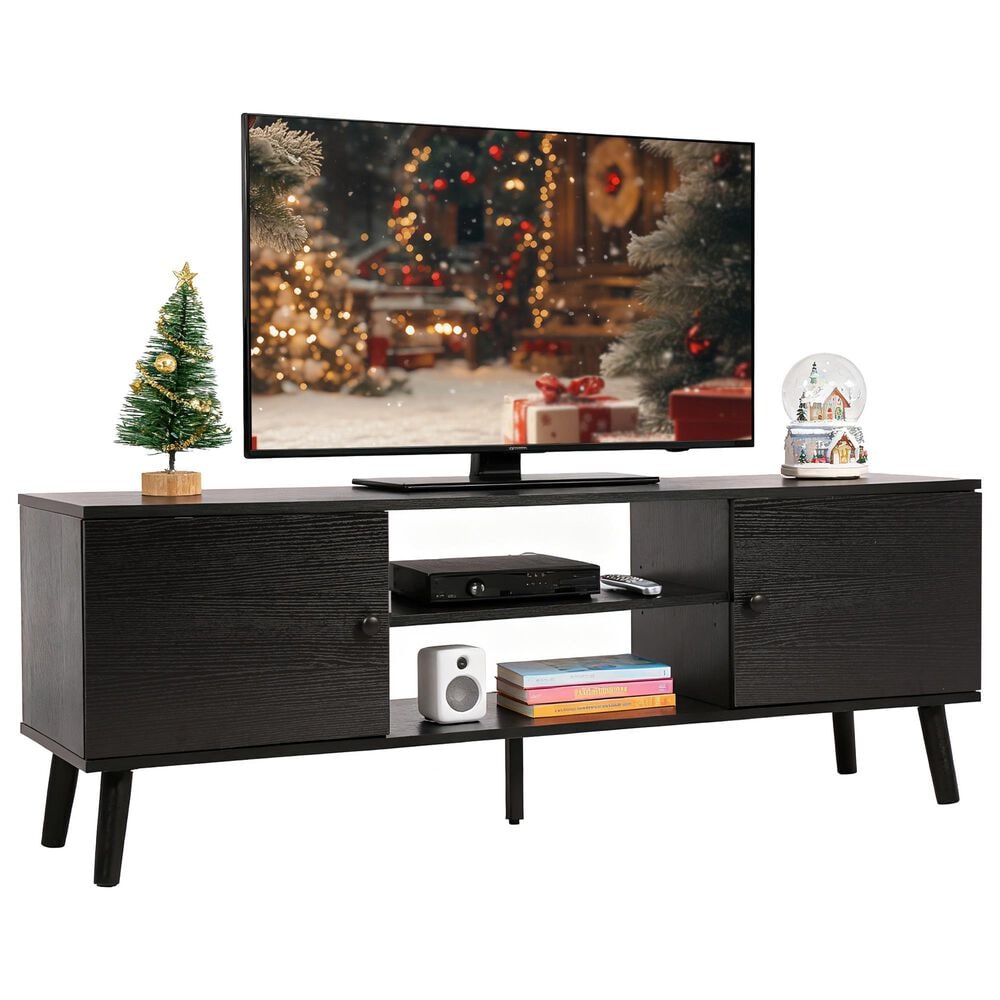 FDW 53.5" TV Stand in Black, , large