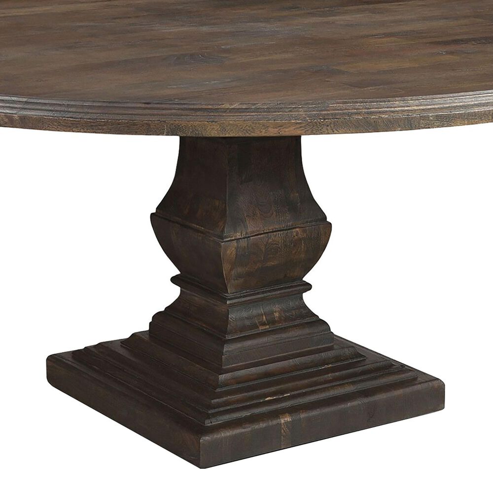 Home Trends &amp; Design Nimes 72&quot; Round Dining Table in Weathered Mango - Table Only, , large