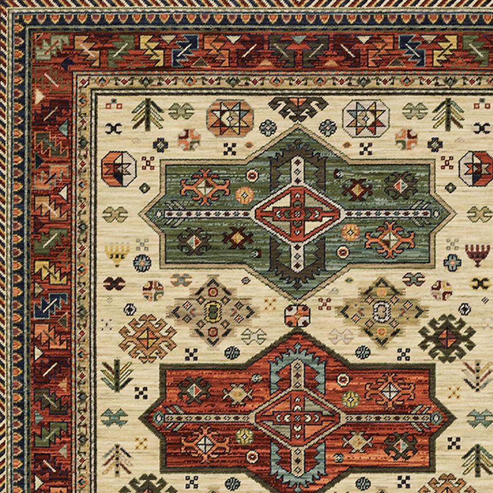 Oriental Weavers Lilihan Aztec Medallions 2&#39; x 3&#39; Red Area Rug, , large