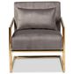 Baxton Studio Mira Arm Chair in Grey, , large