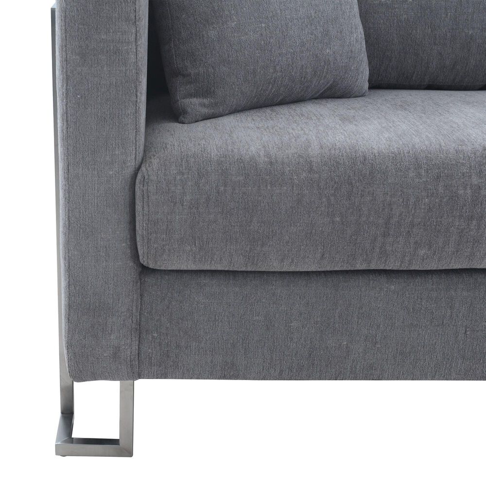 Blue River Heritage 2-Piece Sofa &amp; Chair Set in Gray/Brushed Stainless Steel, , large