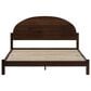 Walker Edison Elias Queen Platform Bed with Arched Headboard in Brown, , large