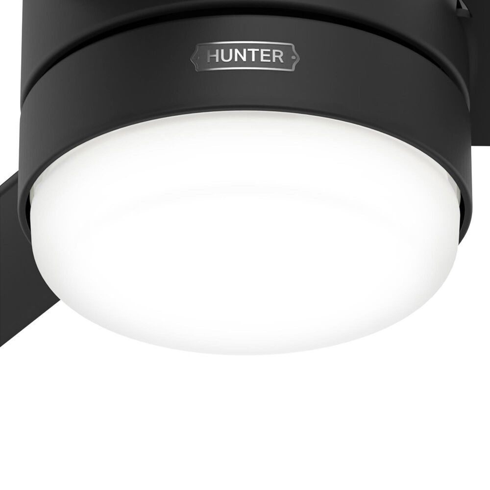 Hunter Gilmour 44&quot; Outdoor Ceiling Fan with LED Lights in Matte Black, , large