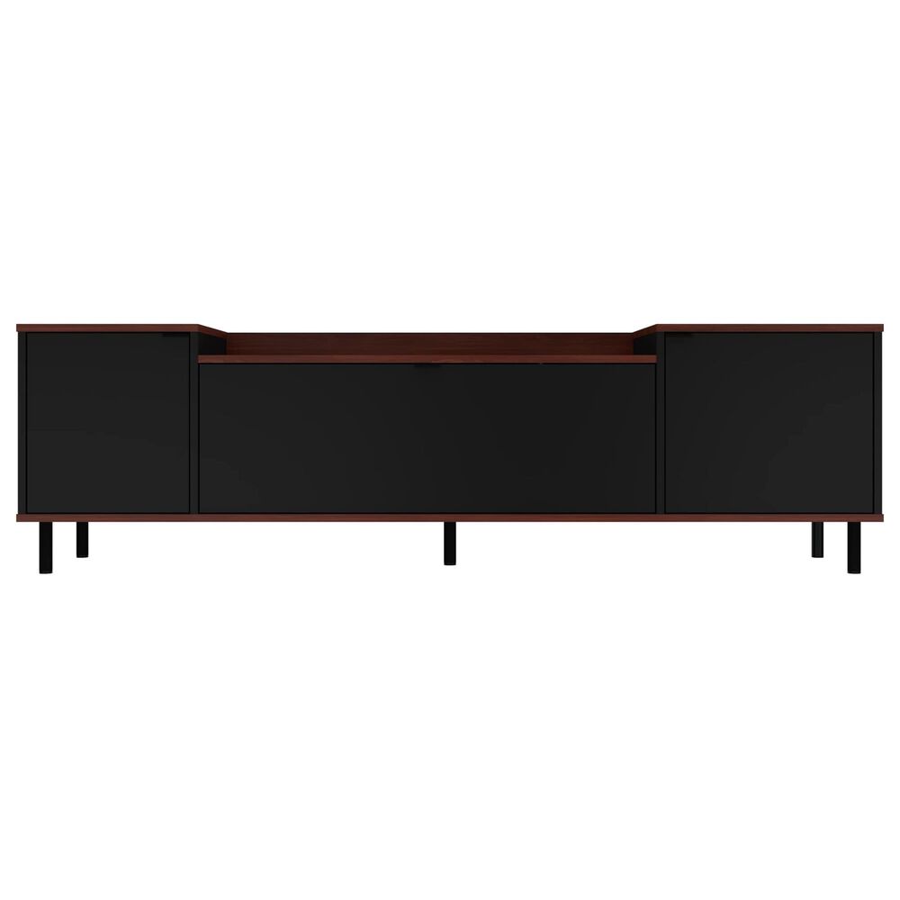 Dayton Mosholu 66&quot; TV Stand in Black and Nut Brown, , large