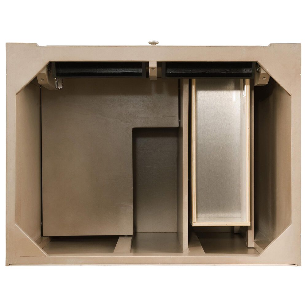 James Martin Vanities Bristol 30&quot; Single Bathroom Vanity in White Washed Walnut with 3 cm White Zeus Quartz Top and Rectangular Sink, , large