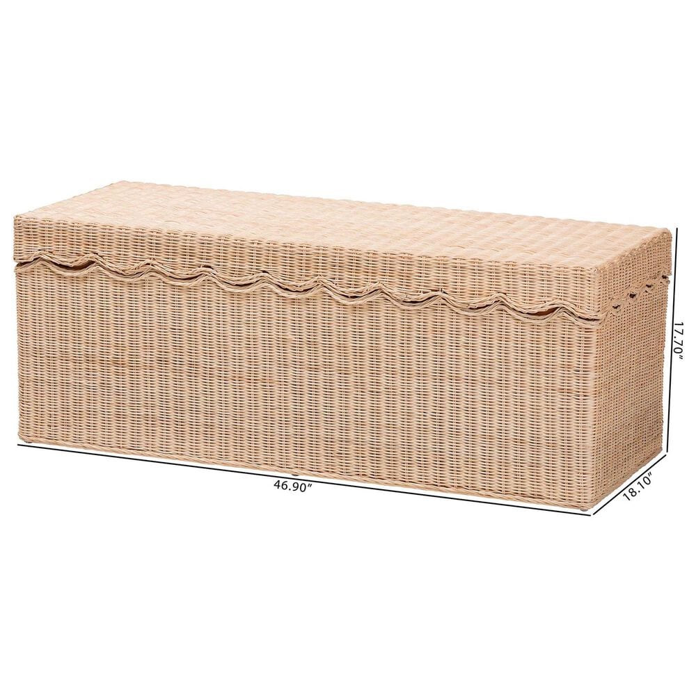 Baxton Studio Damita Storage Bench in Natural, , large