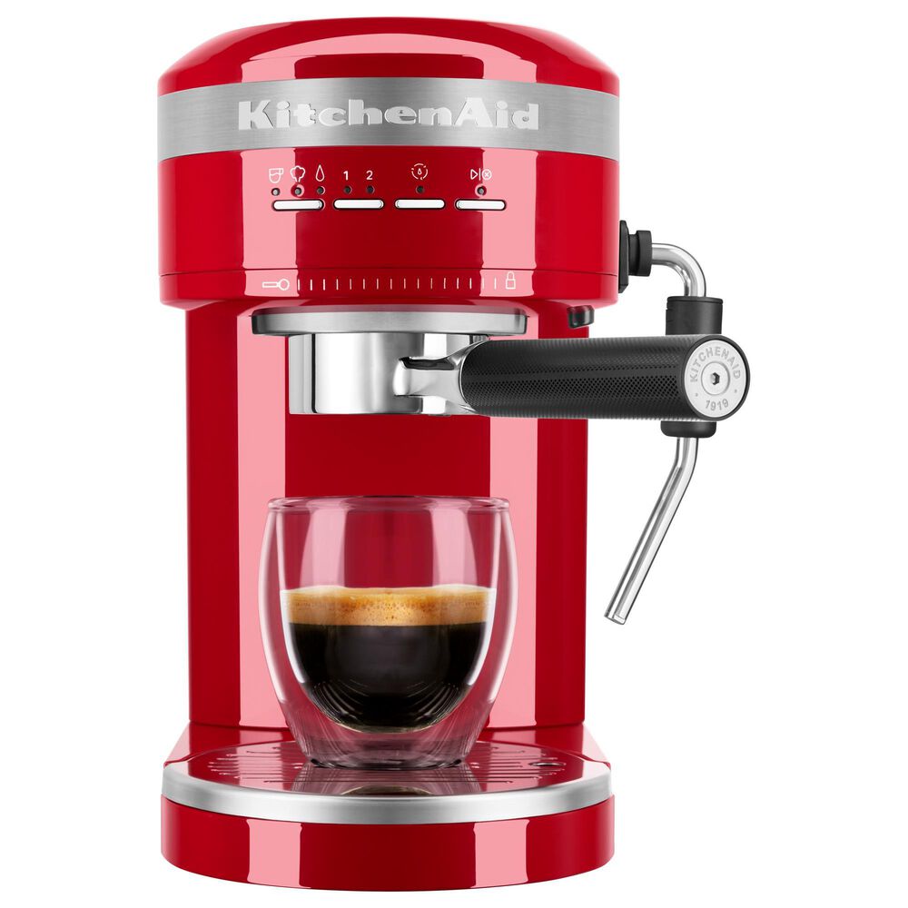 KitchenAid 47 Oz Semi-Automatic Espresso Machine in Empire Red