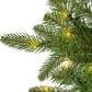 The Gerson Company 12" Pre-Lit Artificial Natural Cut Narrow Saginaw Spruce with Multicolored Lights in Green, , large