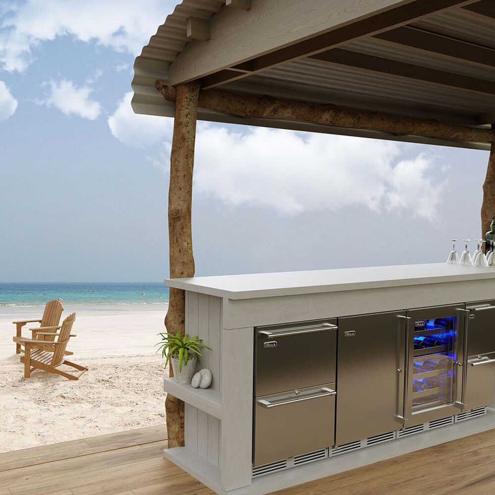 Perlick Signature Outdoor Series 4.8 Cu. Ft. Dual Zone Refrigerator and Freezer Drawers in Stainless Steel, , large