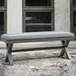 Ashley Elite Park Patio Bench in Gray, , large
