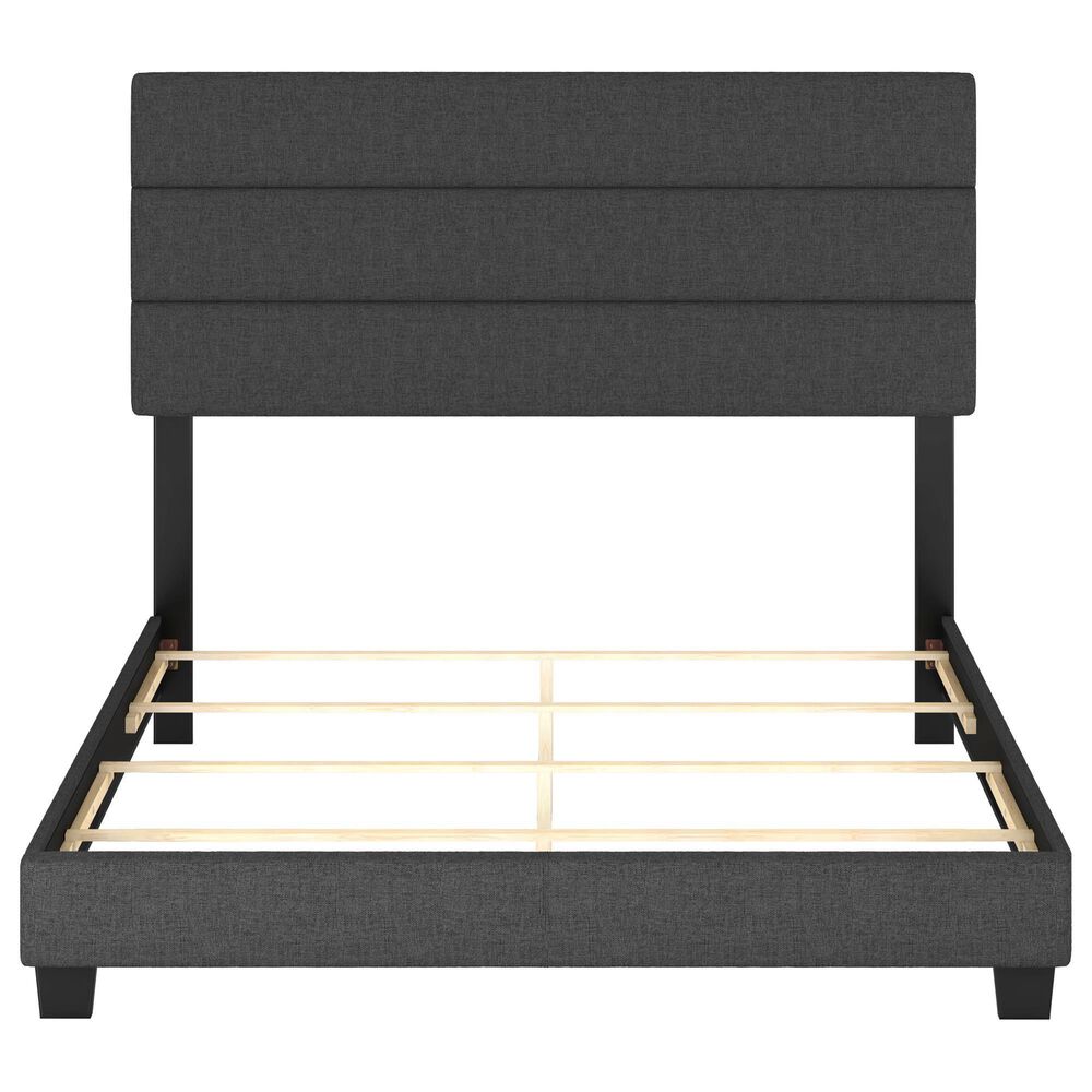Accent Ravenna Full Upholstered Bed in Charcoal, , large