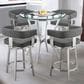 Blue River Naomi and Lorin 5-Piece Counter Height Dining Set in Stainless Steel, , large