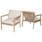 Hearth and Haven Outdoor Club Chair with Tapered Legs in Beige (Set of 2), , large