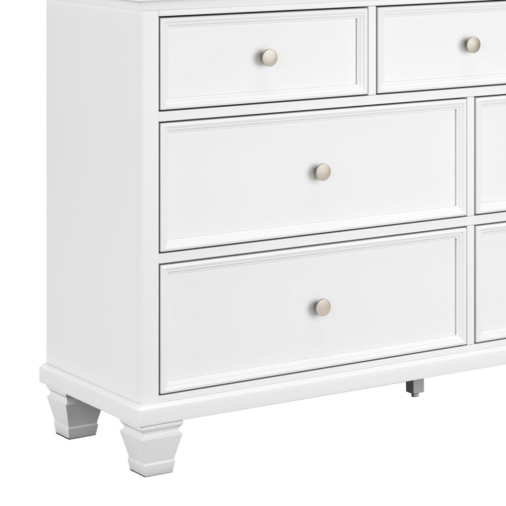 Ashley Fortman 3-Piece Queen Panel Bed Set in White, , large