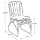 Hearth and Haven Outdoor PE Wicker Dining Chair with White Cushion in Natural (Set of 2), , large