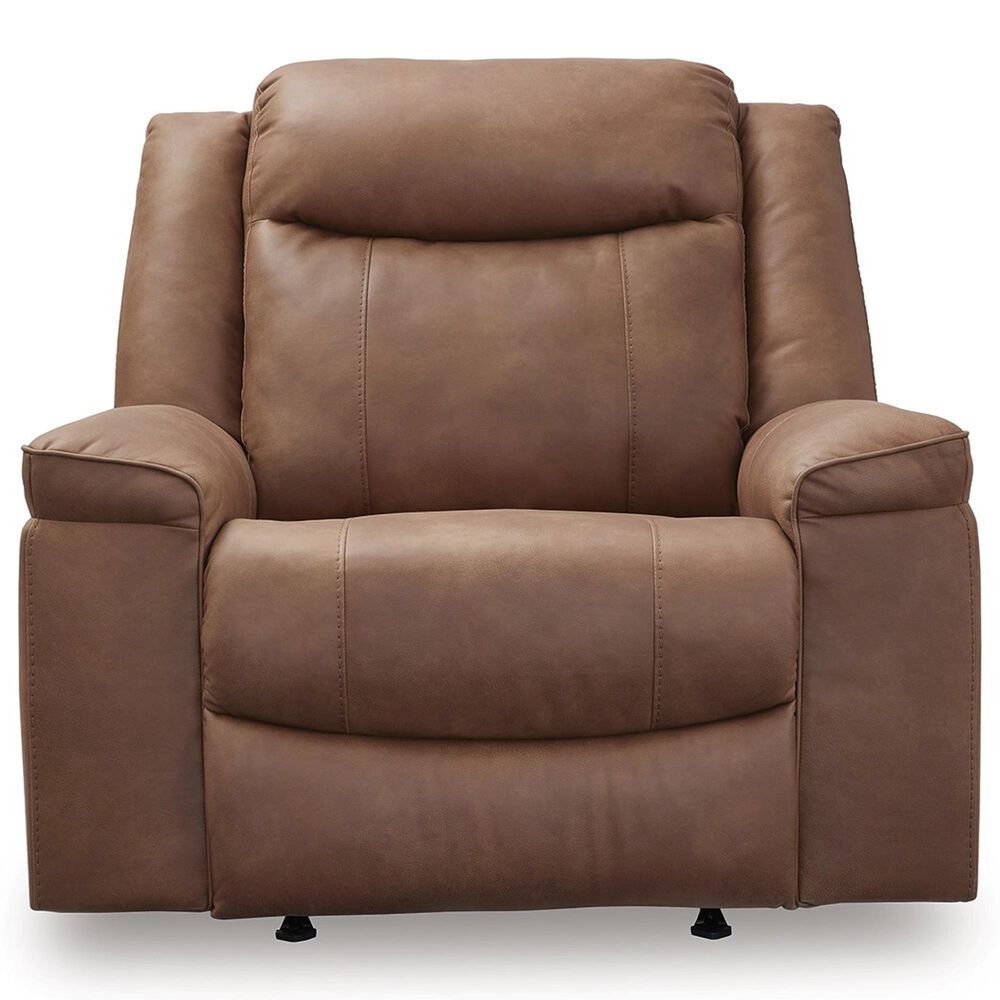 Ashley Status Check Manual Rocker Recliner in Caramel, , large