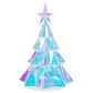 The Gerson Company 19.7" USB Electric RGB Lighted Holographic Holiday Tree with Remote Control in White, , large