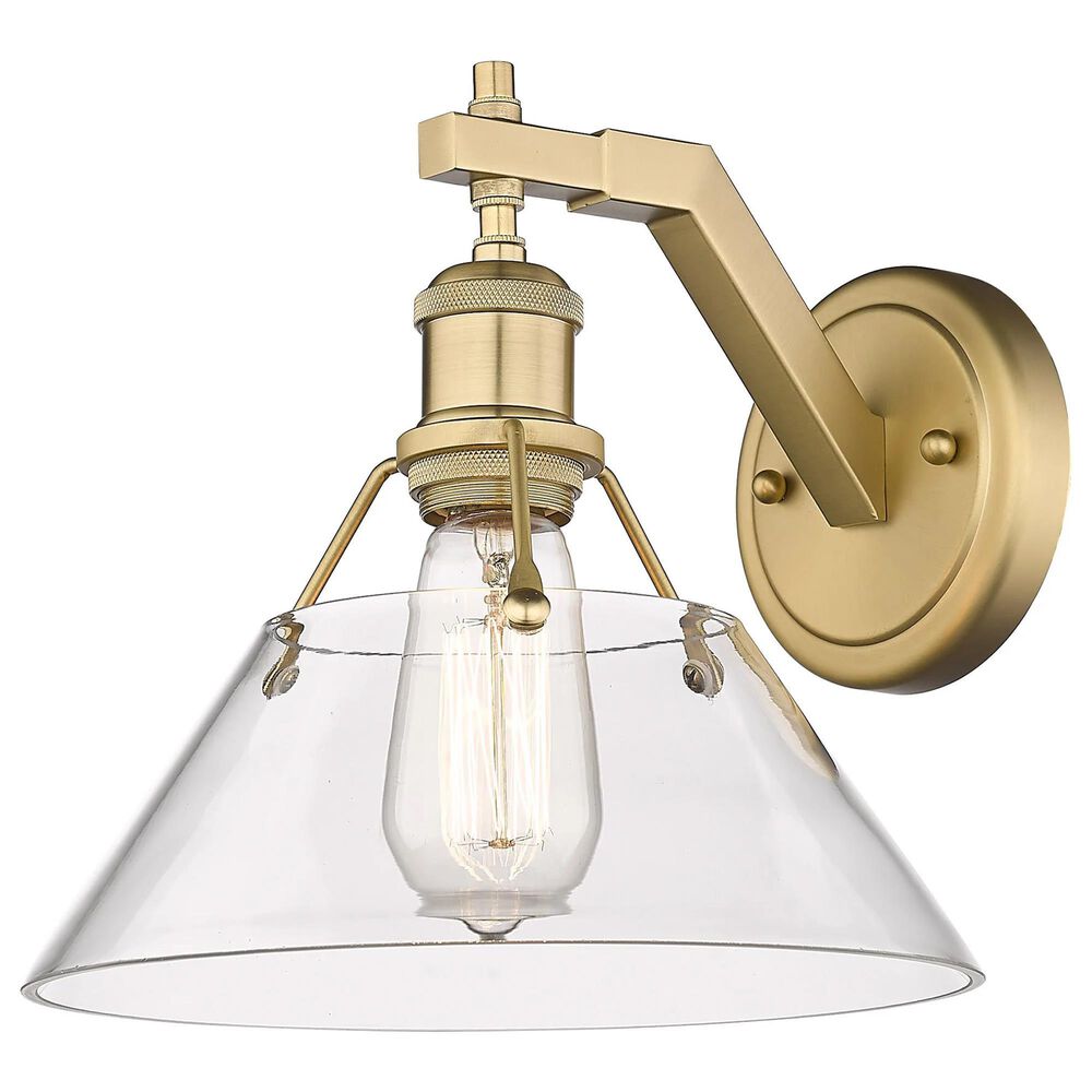 Golden Lighting Orwell 1-Light Wall Sconce with Clear Shade in Brushed Champagne Bronze, , large