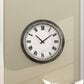 Maple and Jade Decorative Wall Clock with Beaded Accents in Washed Black and White, , large