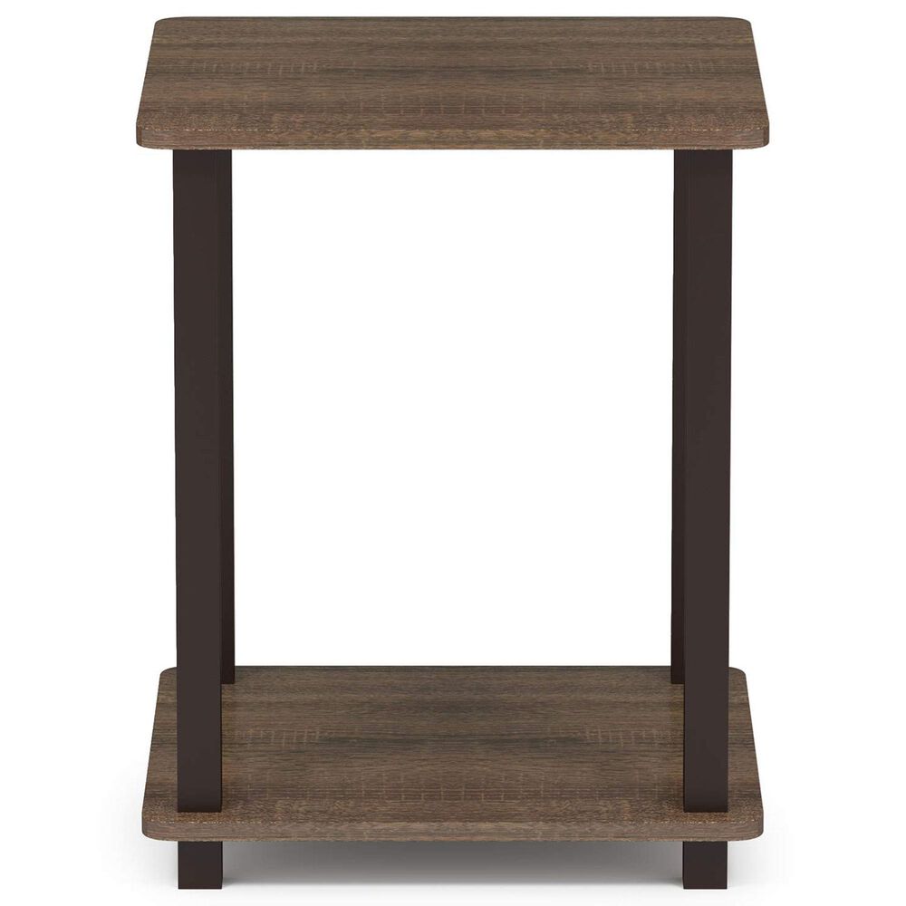 HOMLUX 2-Tier End Table in Walnut and Brown (Set of 2), , large
