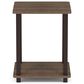 HOMLUX 2-Tier End Table in Walnut and Brown (Set of 2), , large