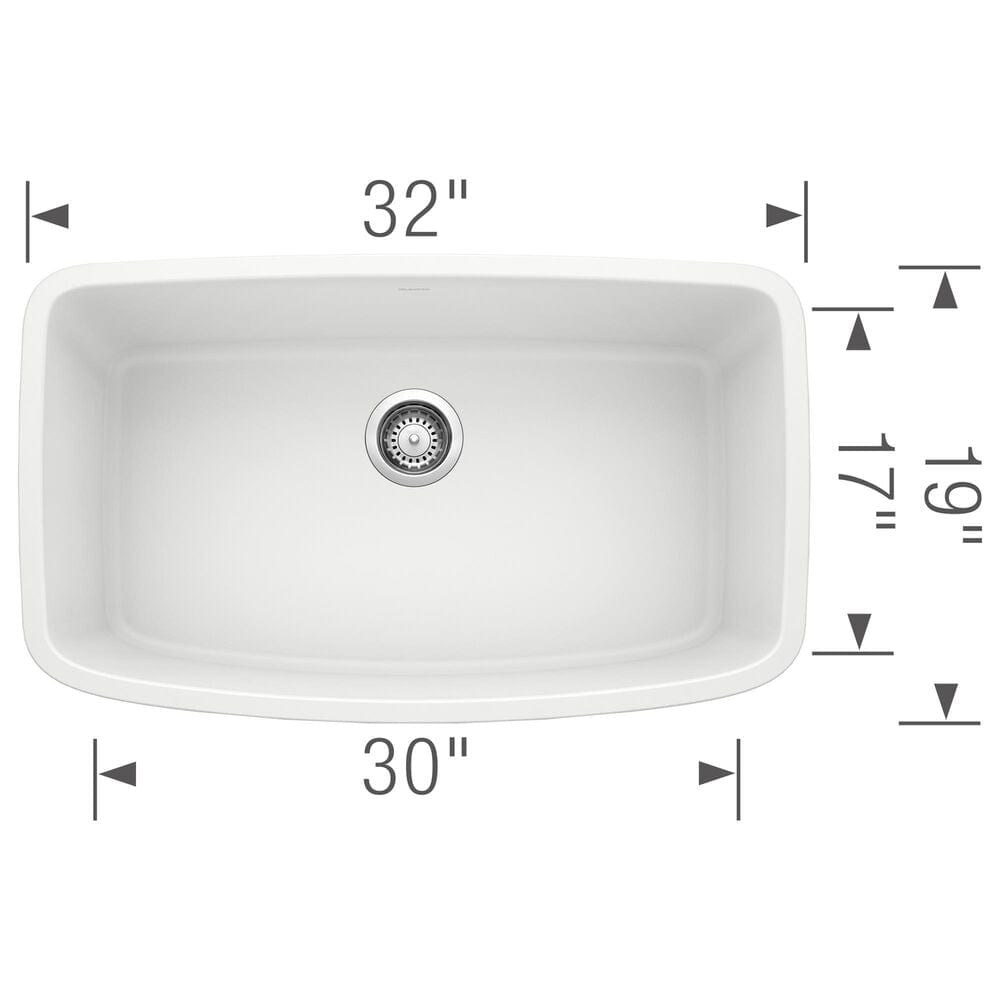 Blanco Valea Super Single Bowl Kitchen Sink in White, , large