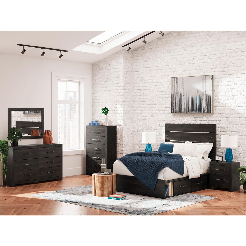 Ashley Hollivern 2-Drawer Nightstand in Dark Gray, , large