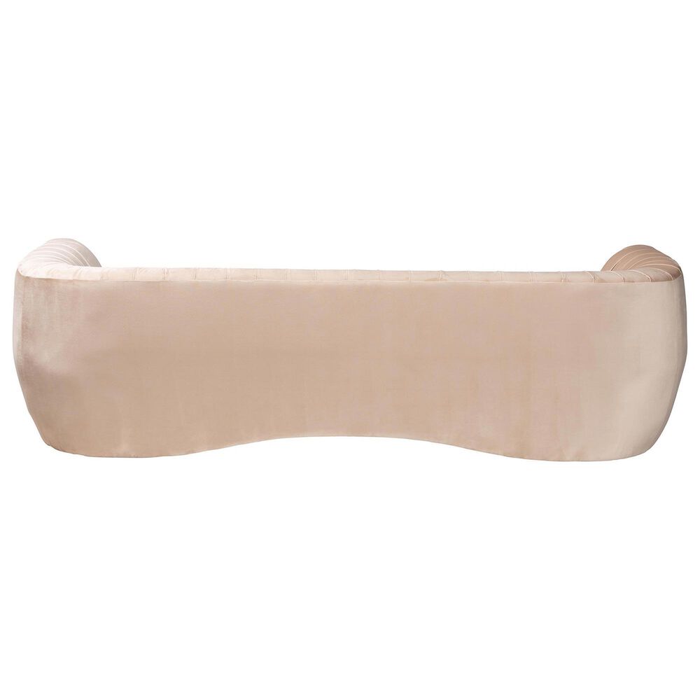 Baxton Studio Adanna Stationary Sofa in Champagne Beige Velvet, , large